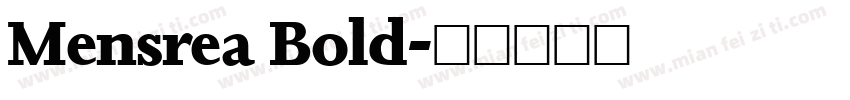 Mensrea Bold字体转换